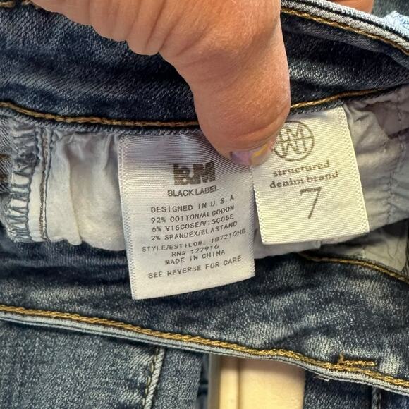 Womens Jeans Size 7 Flare Denim Button Fly 70s Retro Hippie Wide Leg Indie - Picture 8 of 10